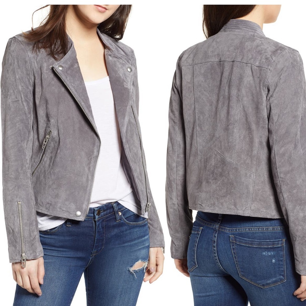 BlankNYC No Limit Suede Moto Jacket